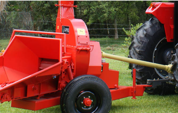 Trailer mounted Disc Chippers PTO operated.