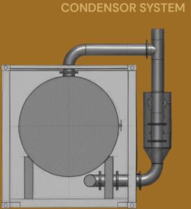 Condenser system for extraction of wood Vinigar