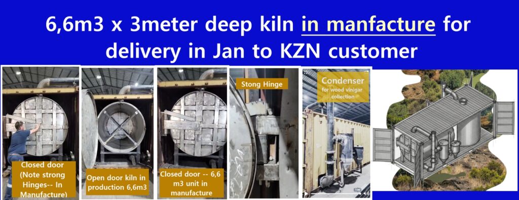 6,6m3 kiln in manufacture for delivery in KZN Jan 2026